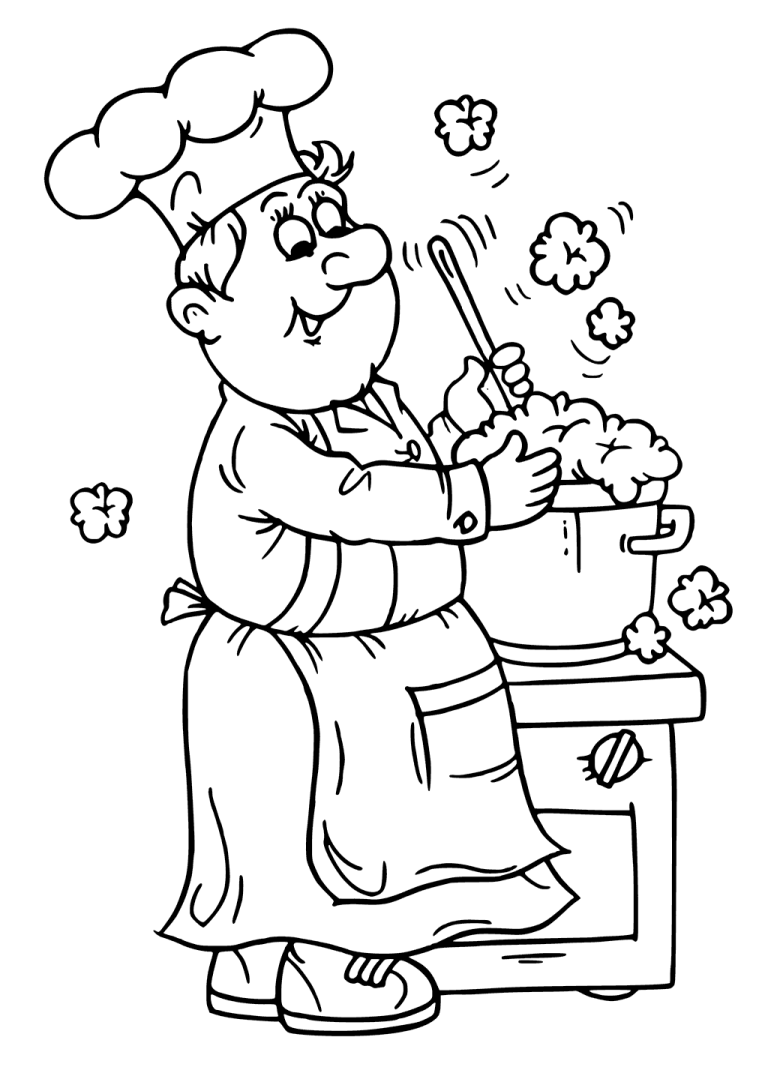 Chef Coloring Pages - Best Coloring Pages For Kids