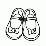 Girls Dress Shoes With Bows Coloring Page