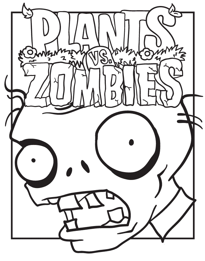 Plants Vs Zombies Coloring Page