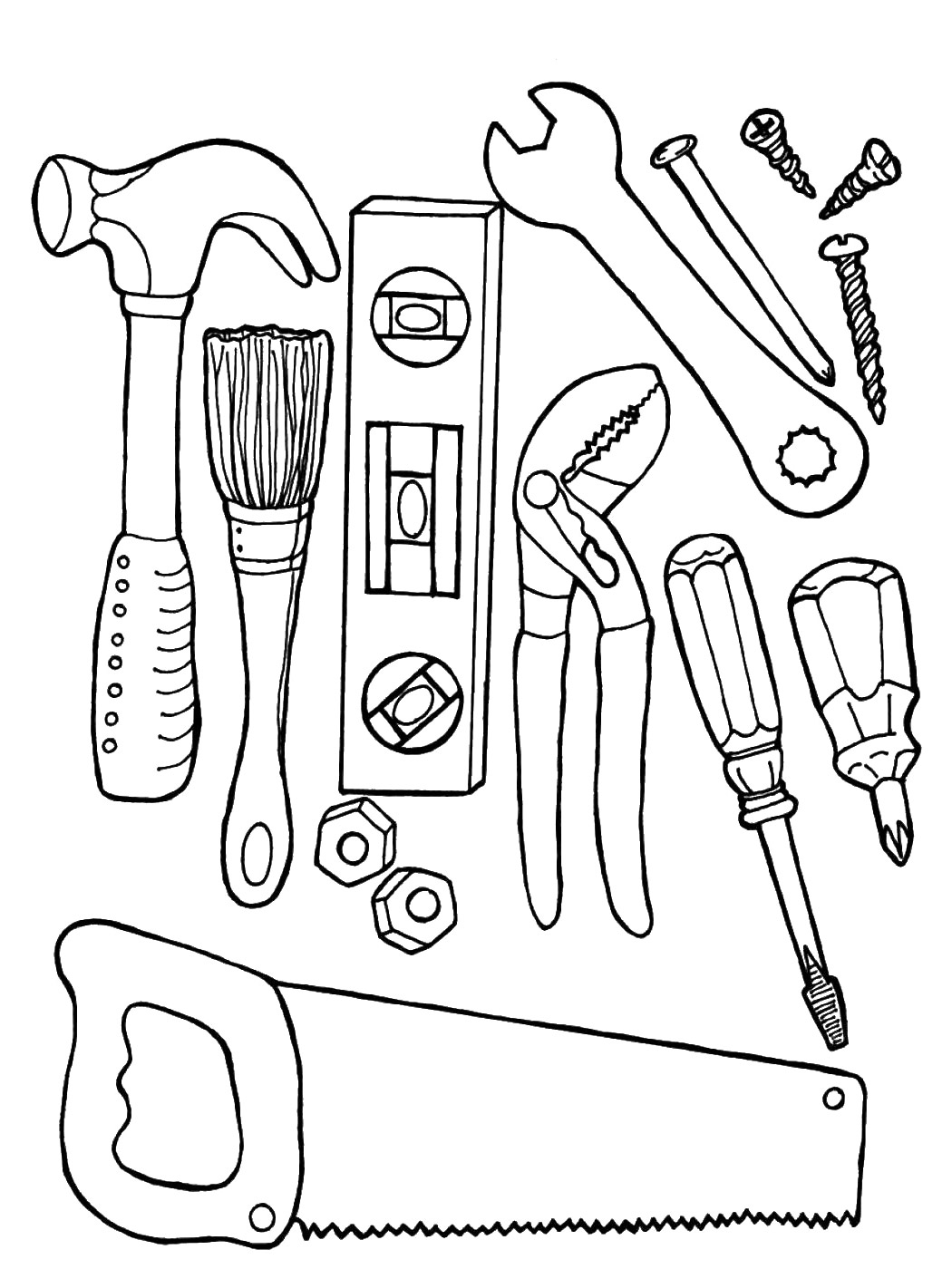 Tools Coloring Pages - Best Coloring Pages For Kids