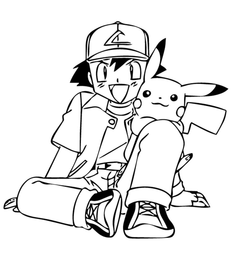 Early anime Ash and Pikachu, ink and coloured pencils :) : r/pokemon