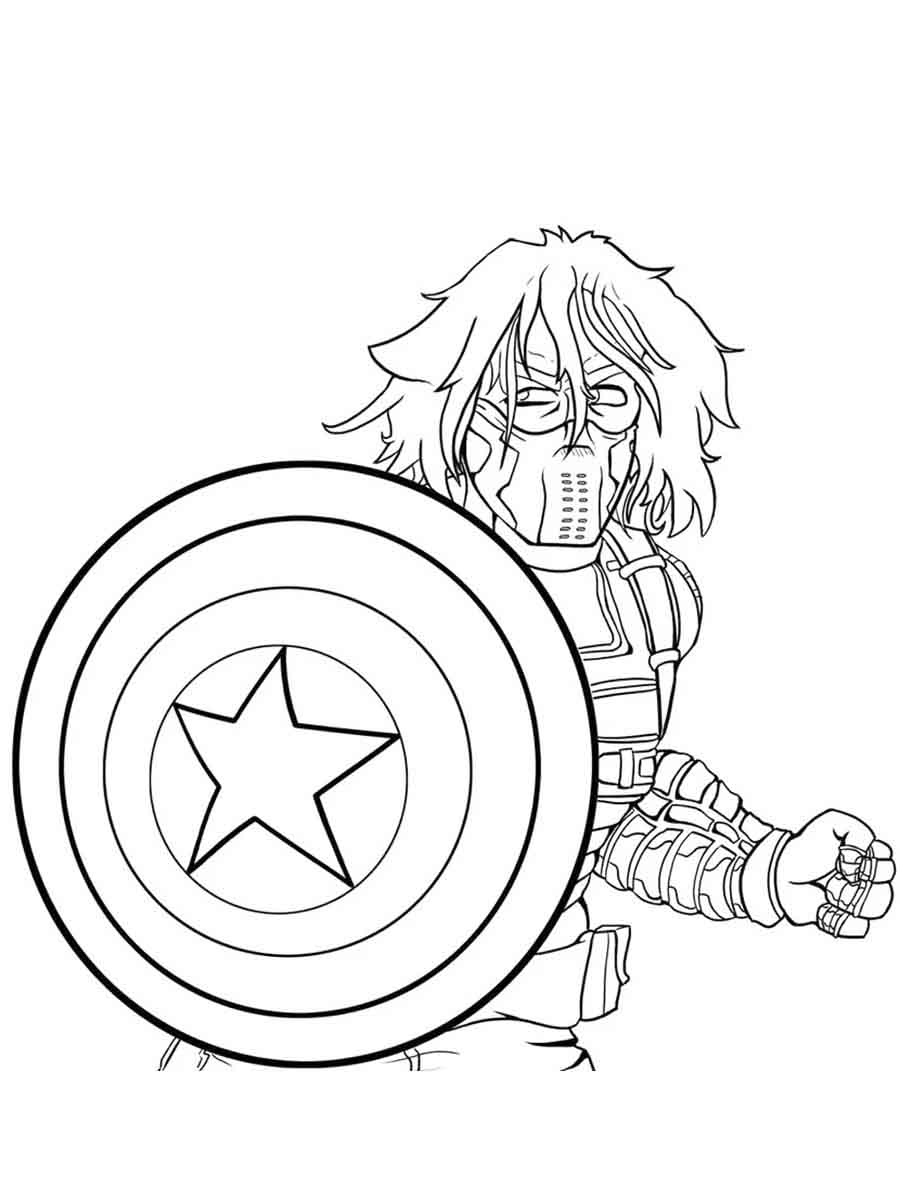 10 Bold Winter Soldier Coloring Pages for Super Fans