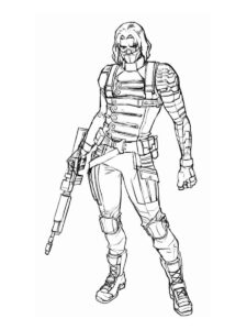 10 Bold Winter Soldier Coloring Pages for Super Fans