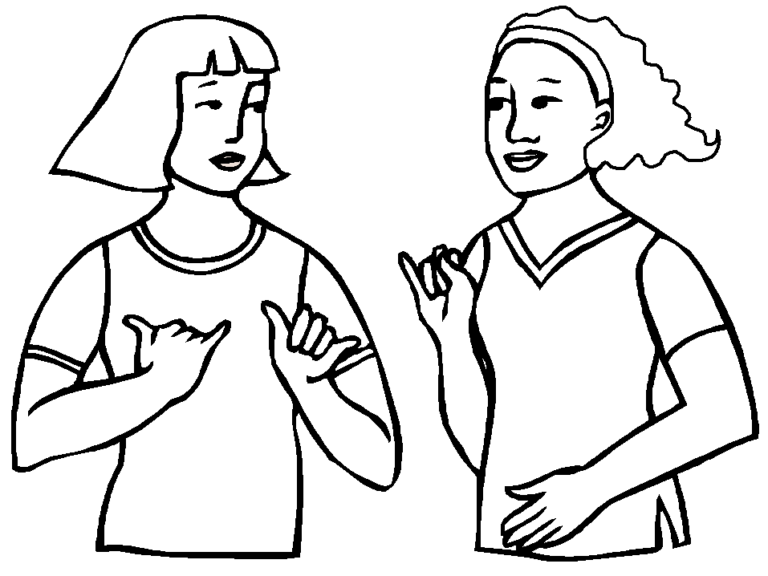 American Sign Language Coloring Pages - Best Coloring Pages For Kids