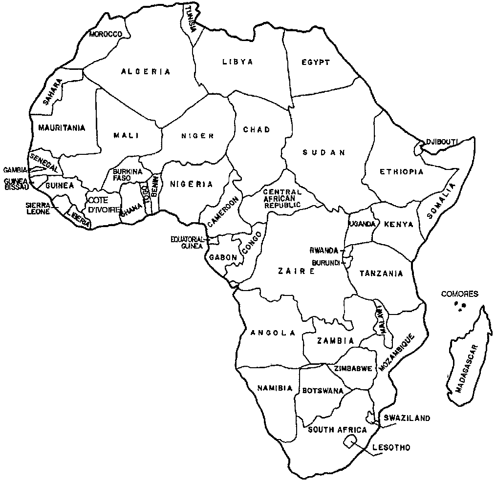 Algeria Largest Country In Africa Coloring Page
