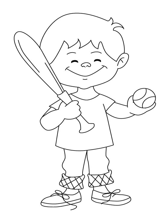 Baseball National Sport Of Dominican Republic Coloring Page