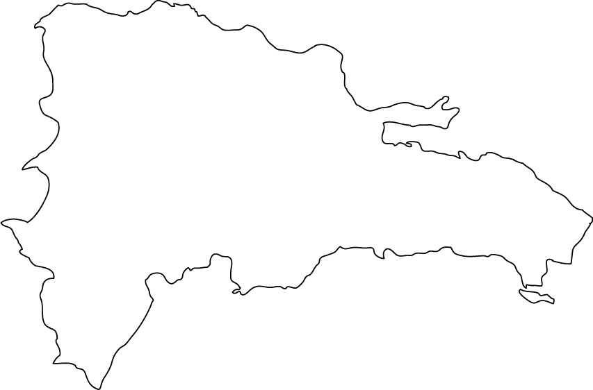Dominican Republic Map Coloring Page