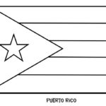 Flag Of Puerto Rico Coloring Page