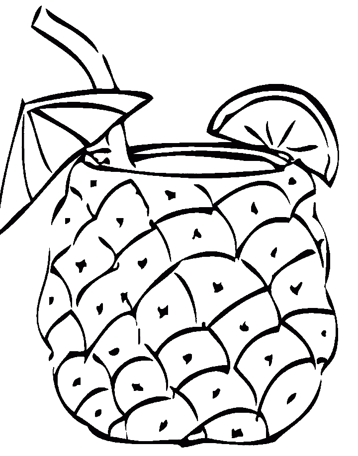 Piña Colada Is The National Drink Of Puerto Rico Coloring Page