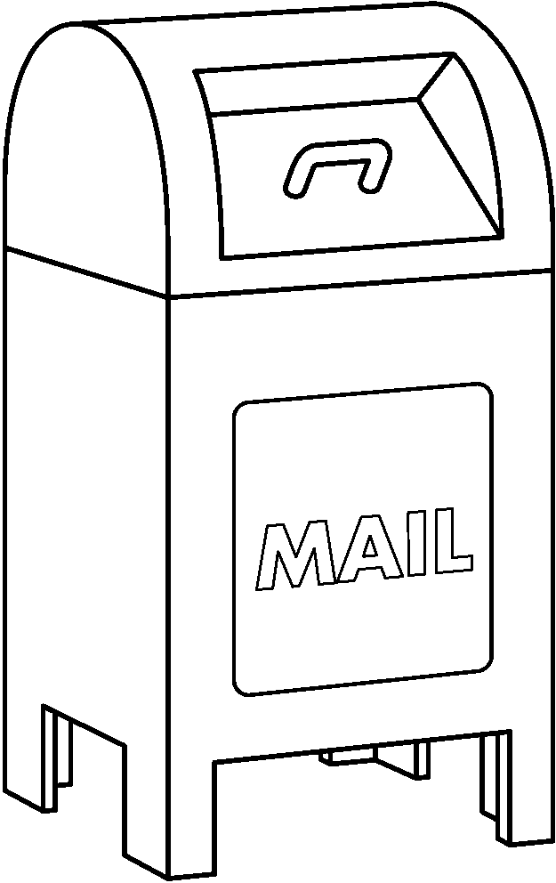 Big Mailbox Coloring Page