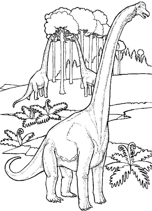 Brachiosaurus Dinosaur Coloring Page