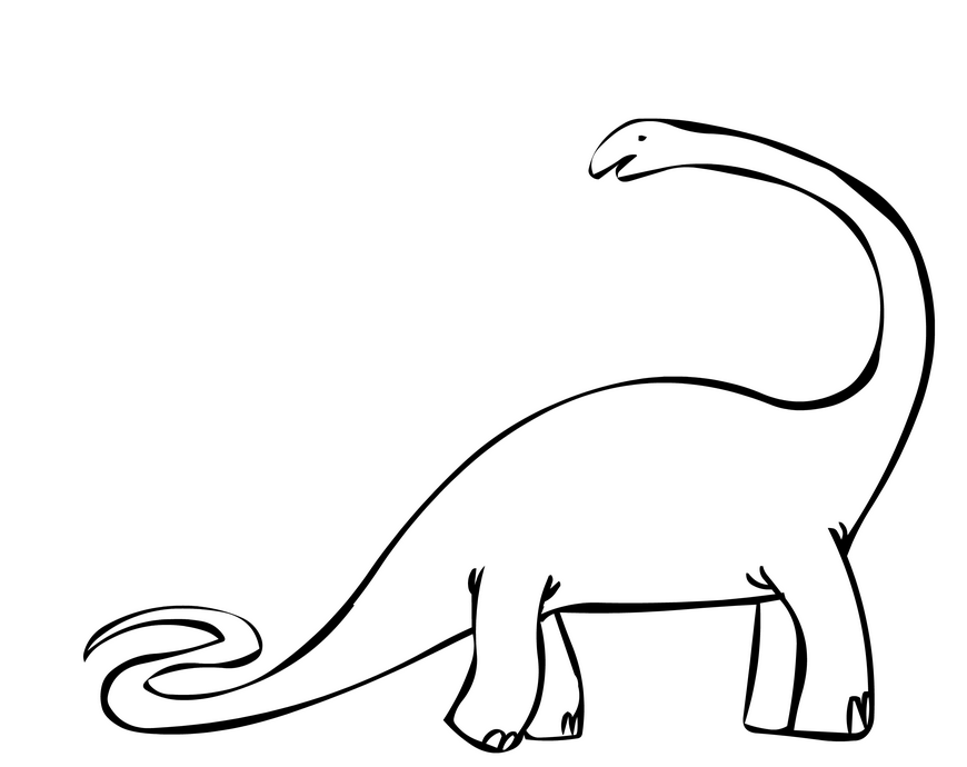 Brachiosaurus Drawing Coloring Page