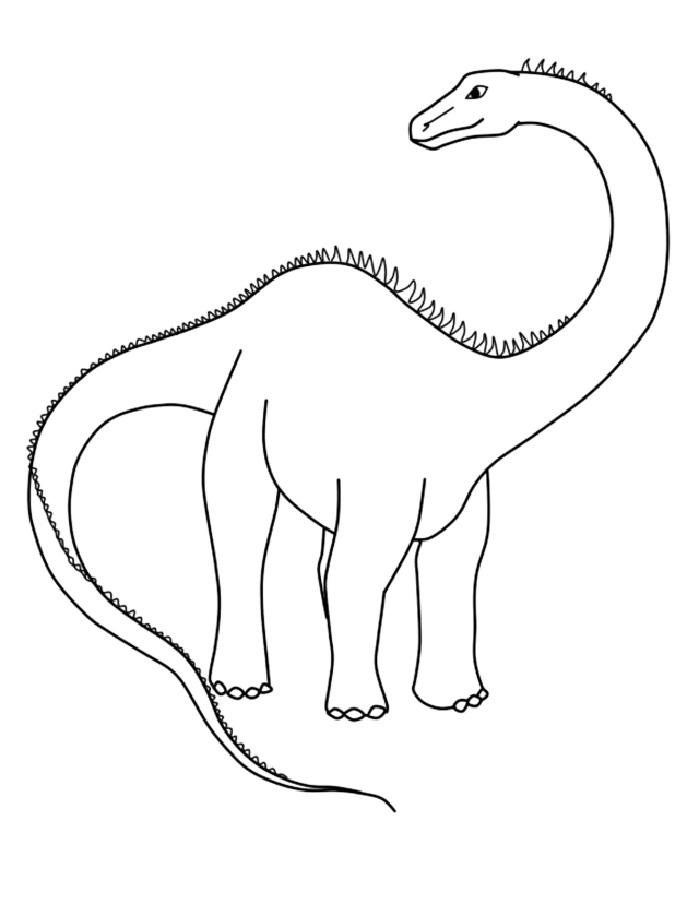 Brachiosaurus With Spines Coloring Page