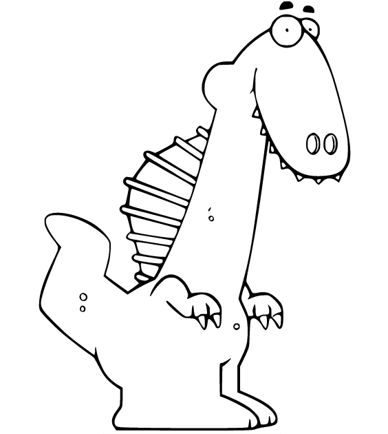 Cartoon Spinosaurus Coloring Page