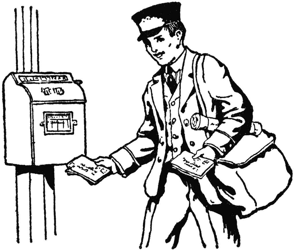 Delivering Mail Coloring Page