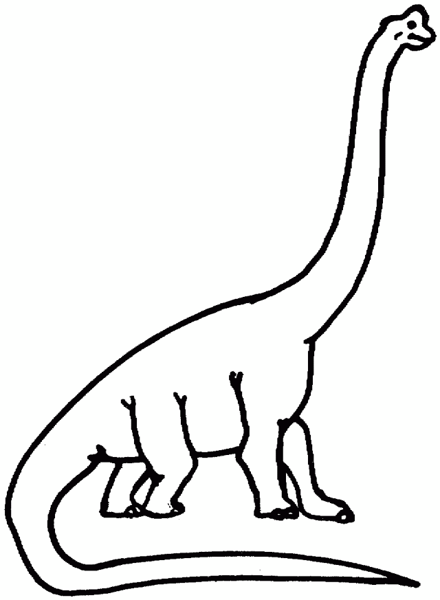 Easy Brachiosaurus Coloring Page