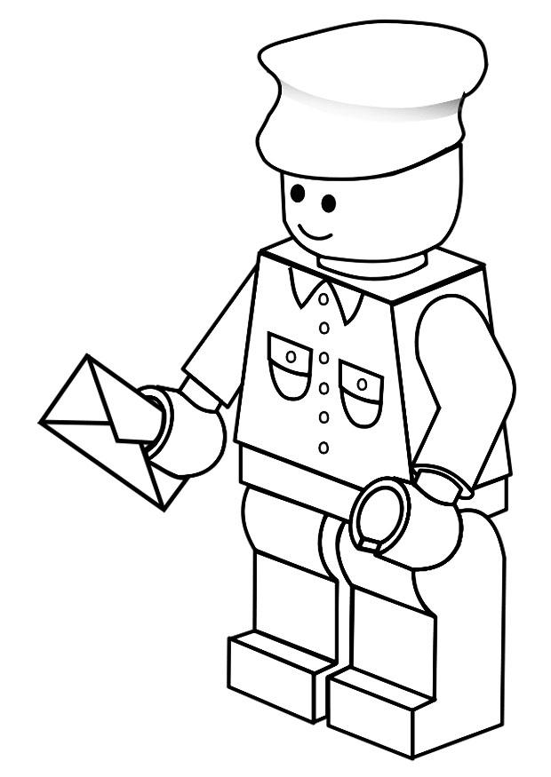 Lego Mailman Coloring Page