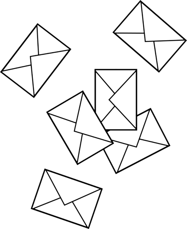 Letters In The Mail Coloring Page