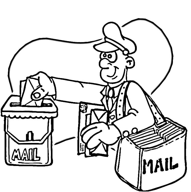 Mailbox Coloring Page