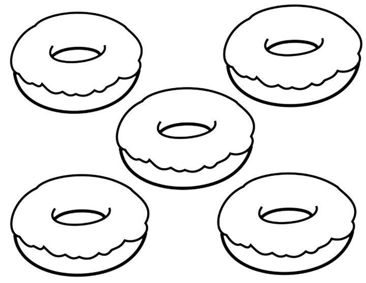 Donut Coloring Doughnut Coloring Page Rainbow Playhouse Coloring