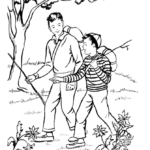 Boys Hiking Coloring Page