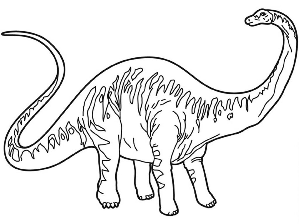 Brontosaurus Drawing Coloring Page