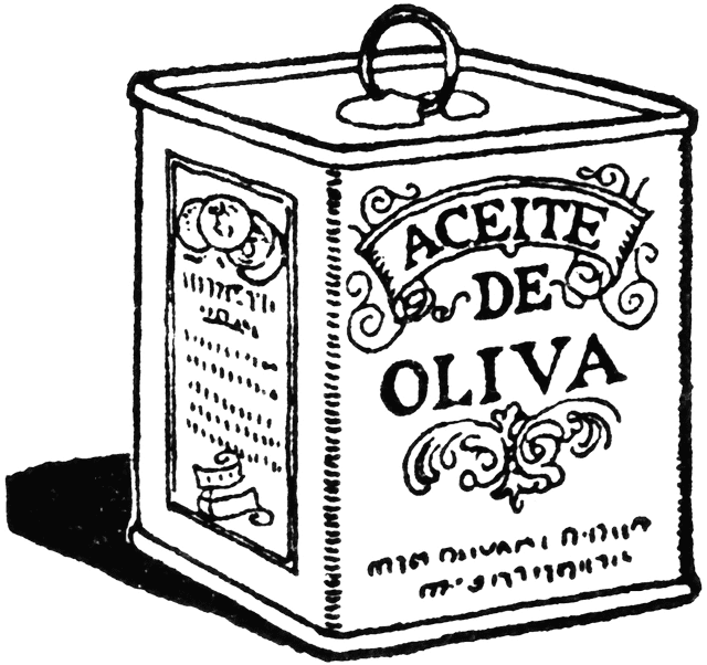 Can Of Olive Oil Coloring Page