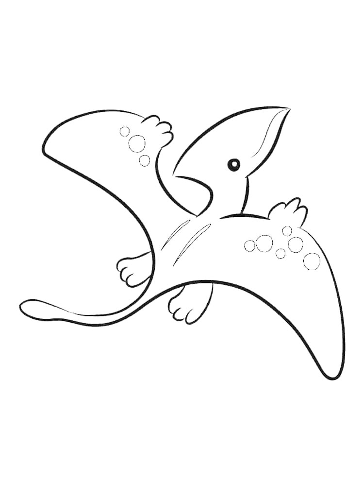 Chibi Pterodactyl Coloring Page