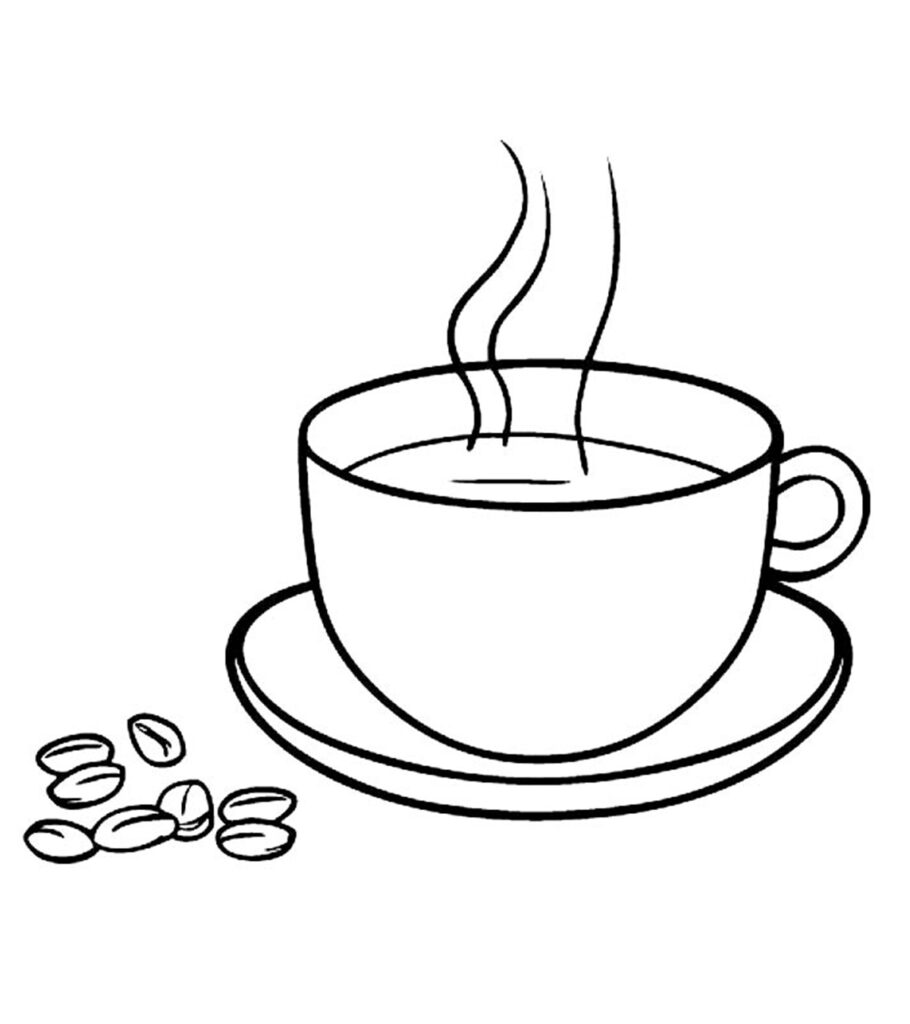 Cuban Coffee Coloring Page