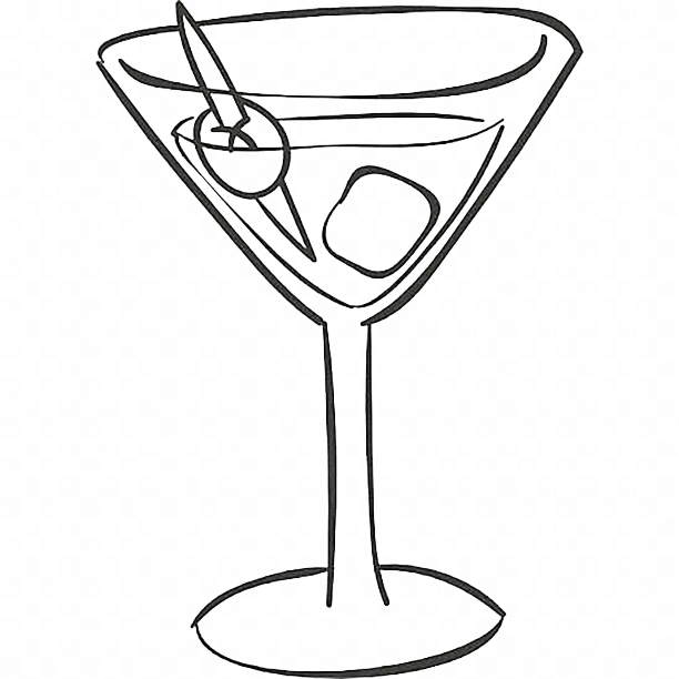 Drink With Olives Coloring Page