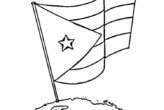 Flag Of Cuba Coloring Page