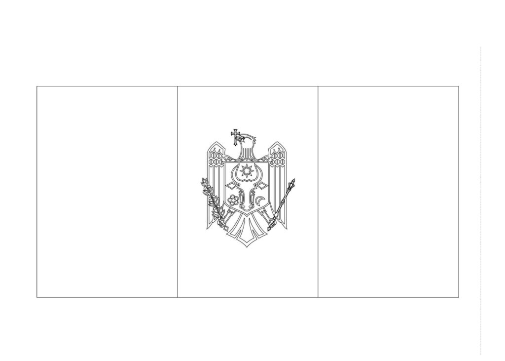 Moldova Flag Coloring Page