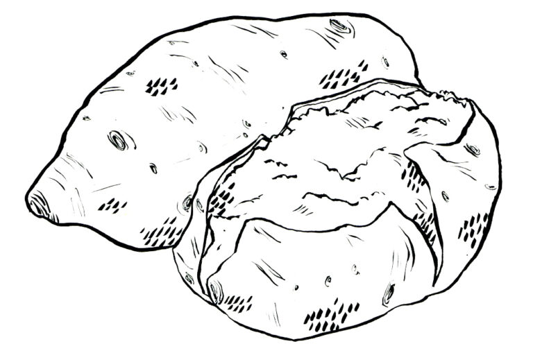 Potato Is A Staple Food Of Estonia Coloring Page