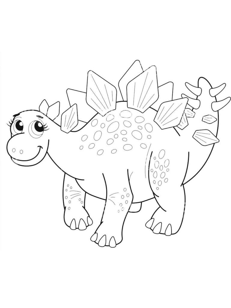 Pretty Stegasaurus Coloring Page