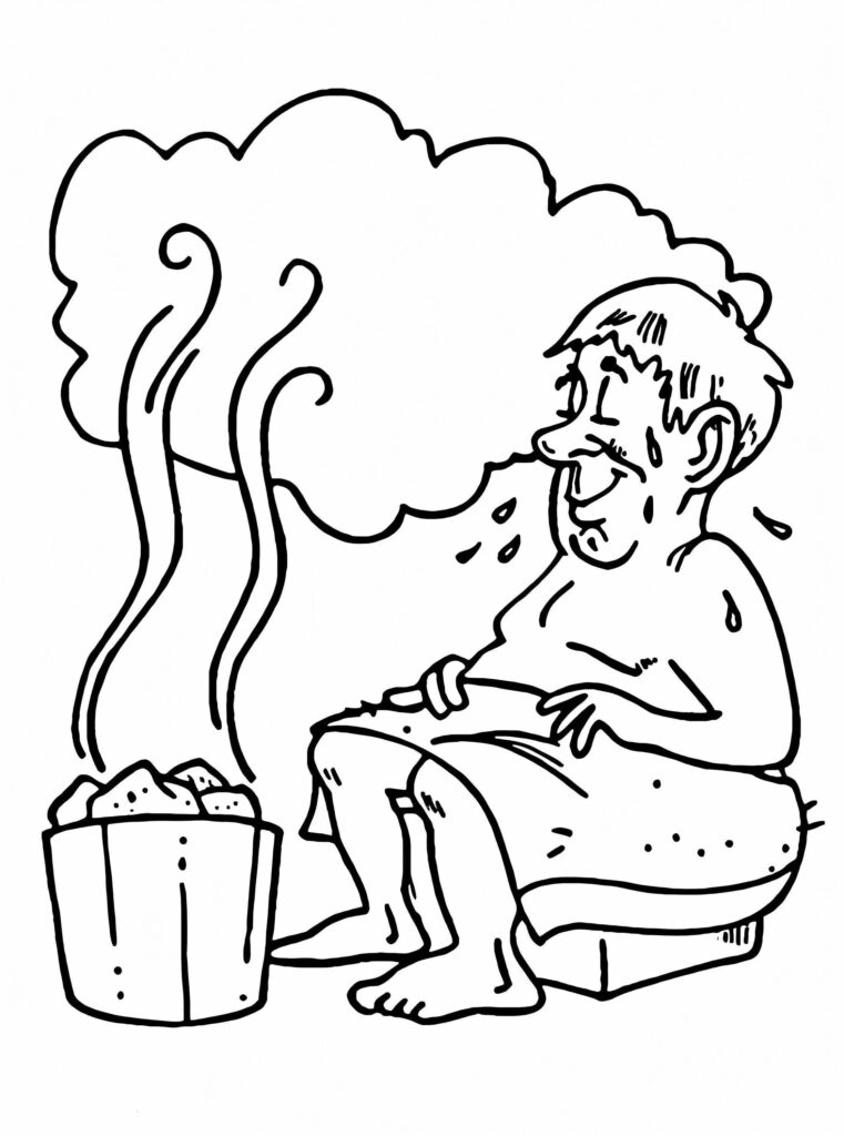 Sauna Is A Way Of Life In Estonia Coloring Page