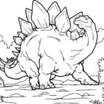 Stegosaurus In The Wild Coloring Page