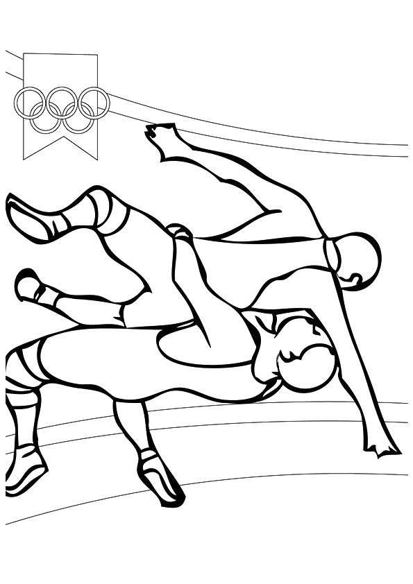 Wrestling National Sport Of Moldova Coloring Page