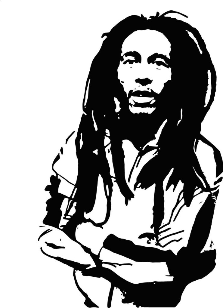 Bob Marley Jamaica Coloring Page