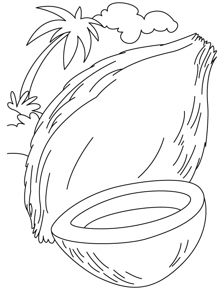 Coconut Water In Jamaica Coloring Page