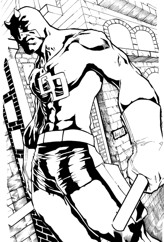 Cool Daredevil Coloring Page