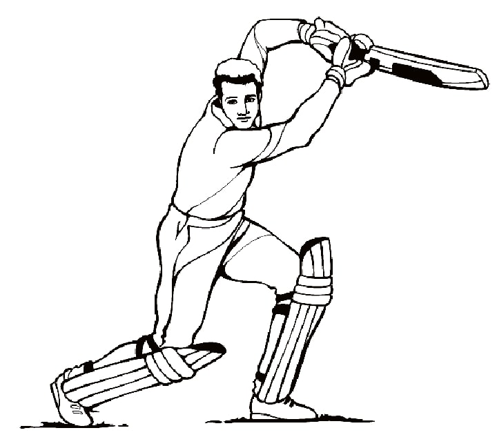 Cricket National Sport Of Jamaica Coloring Page