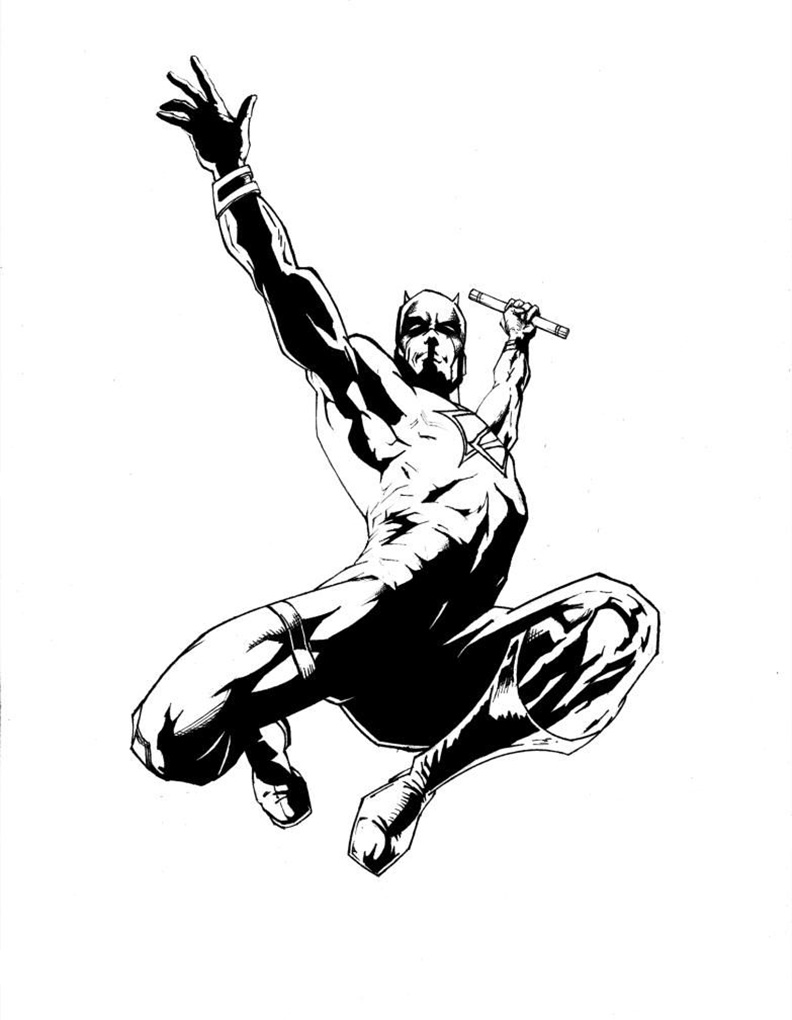 Daredevil Jumping Coloring Page