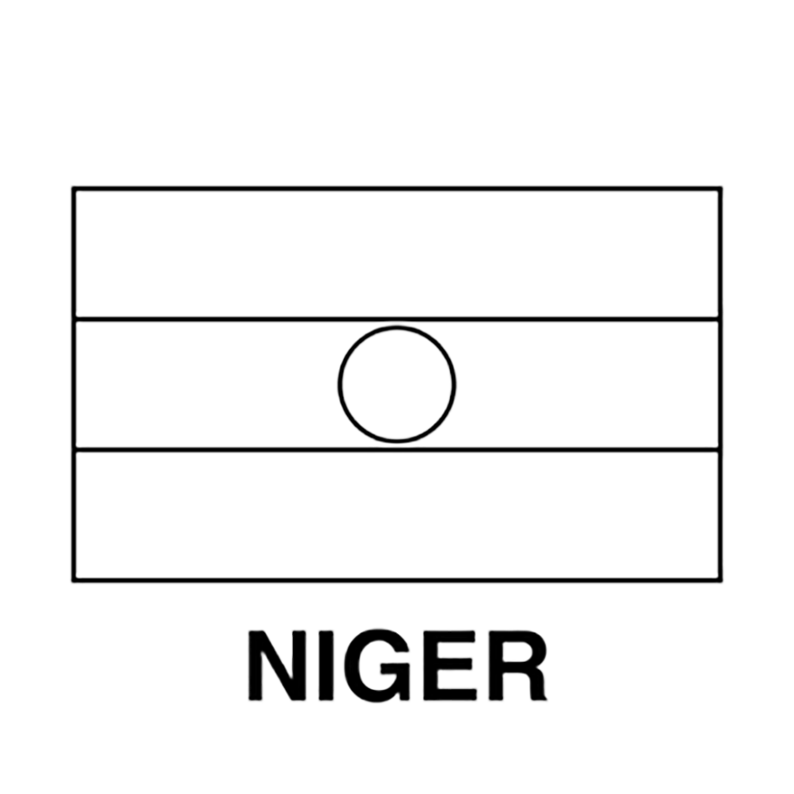 Flag Of Niger Coloring Page