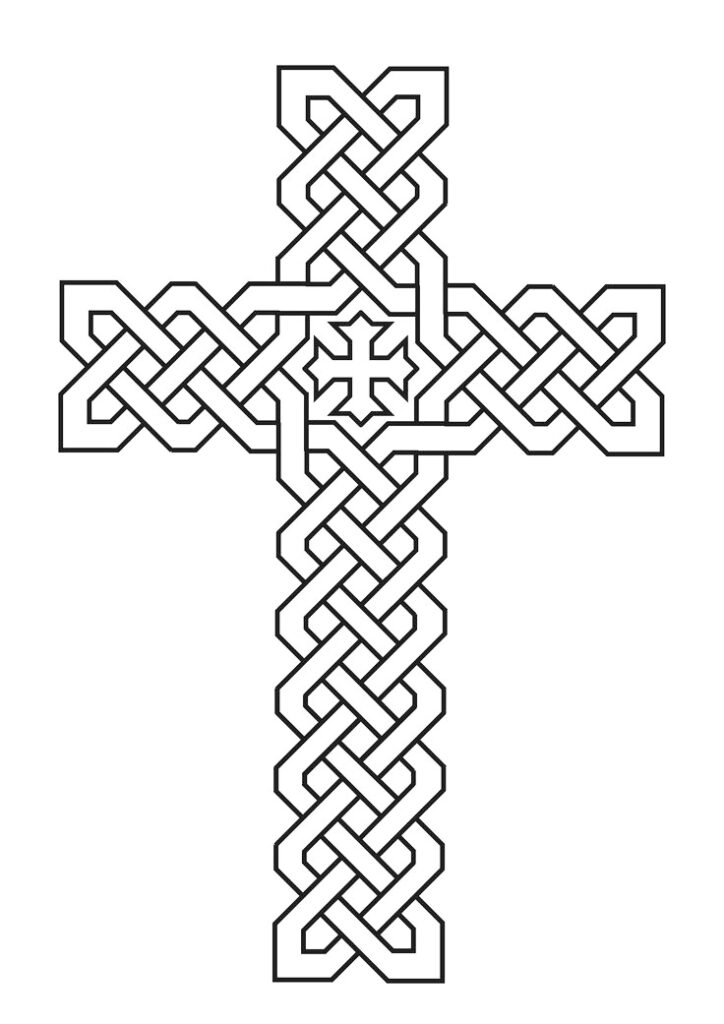 Holy Cross Coloring Page