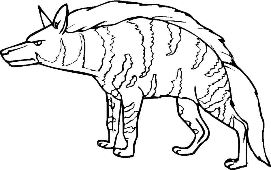 Hyena In Niger Coloring Page