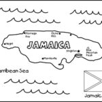 Map Of Jamaica Coloring Page