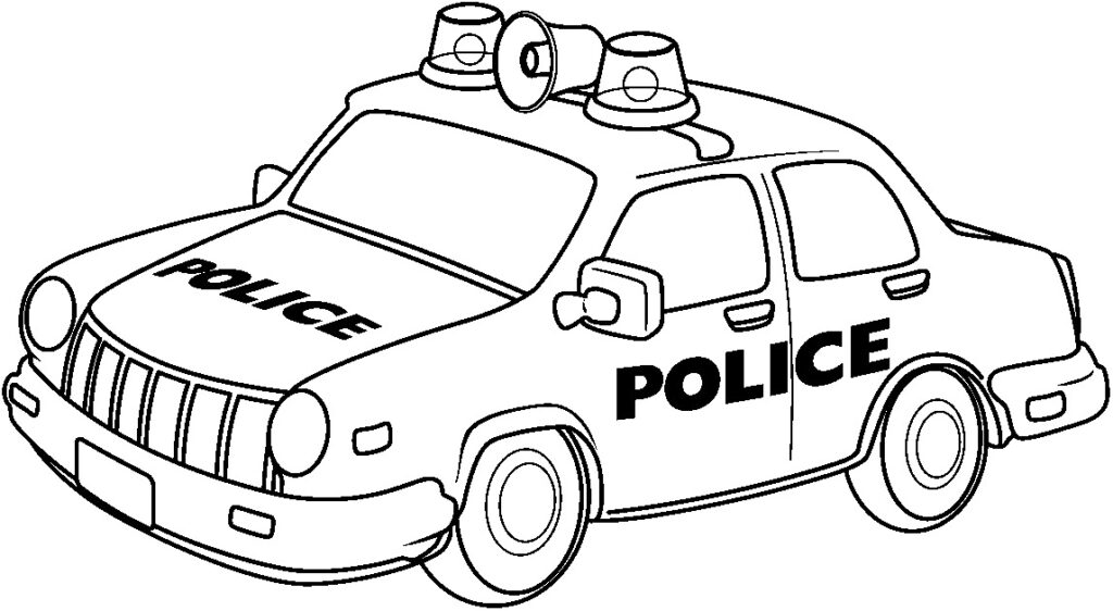 Police Car Coloring Page