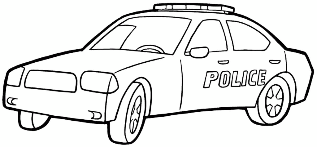 Police Car Coloring Page