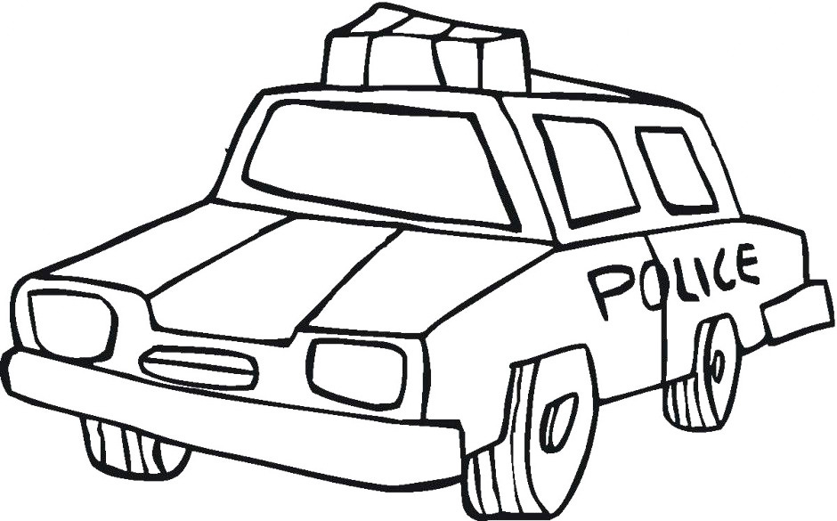 Police Car Coloring Page