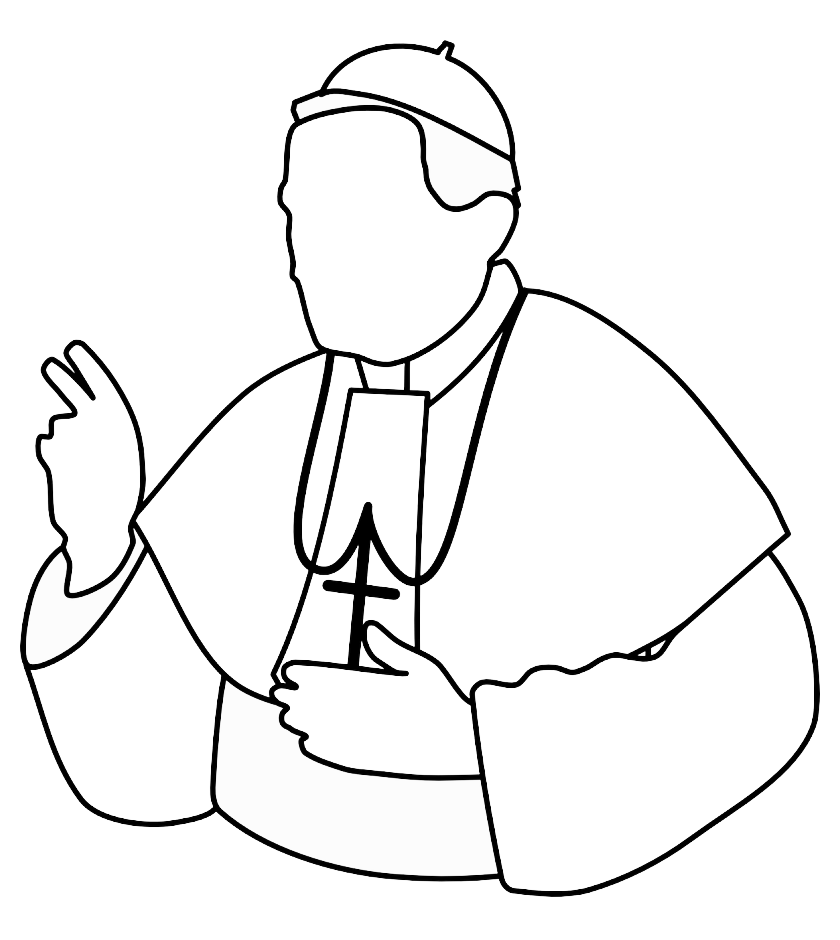 Pope Holy See Coloring Page